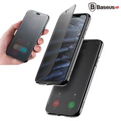 Ốp lưng 2 mặt Baseus Touchable Clear View Case LV177 cho iPhone X (Soft TPU + Hard PC, 360 Full Protective Flip Cases)