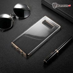 Ốp lưng trong suốt viền si màu Crome Baseus Glitter Case cho Samsung Galaxy Note 8 ( Ultra Thin, Luxury Plating Hard Plastic Case)