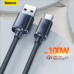 Cáp Sạc Siêu Nhanh Baseus Crystal Shine Series Fast Charging USB to Type-C 100W (Supercharge 5A & Data Cable)