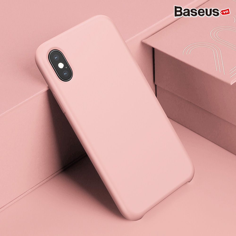 Ốp lưng Silicone lót vải nhung chống trầy xước Baseus Original LSR Case cho iPhone XS/ XR/ XS Max