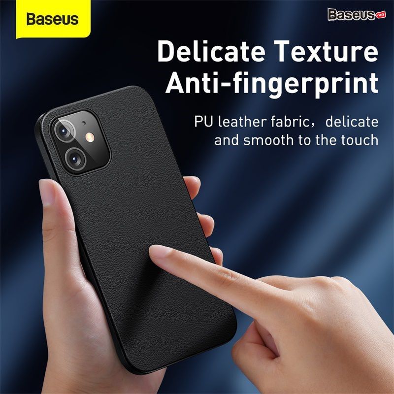 Ốp lưng da PU tích hợp nam châm Baseus Original Magnetic Leather Case dùng cho iPhone 12/Pro/Promax (Anti-Fingerprint, PU Leather, Full protection Magsafe Case)