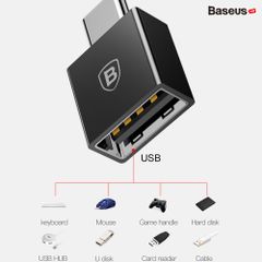 Đầu chuyển OTG USB Type C sang USB Full size Baseus (TYPE C Male to USB Female Cable Adapter Converter)