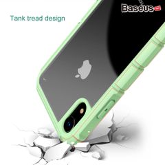 Ốp lưng trong suốt viền Silicone chống va đập Baseus Panzer Case cho iPhone XR 6.1 inch (Transparent Acrylic + TPU Hybrid Case)