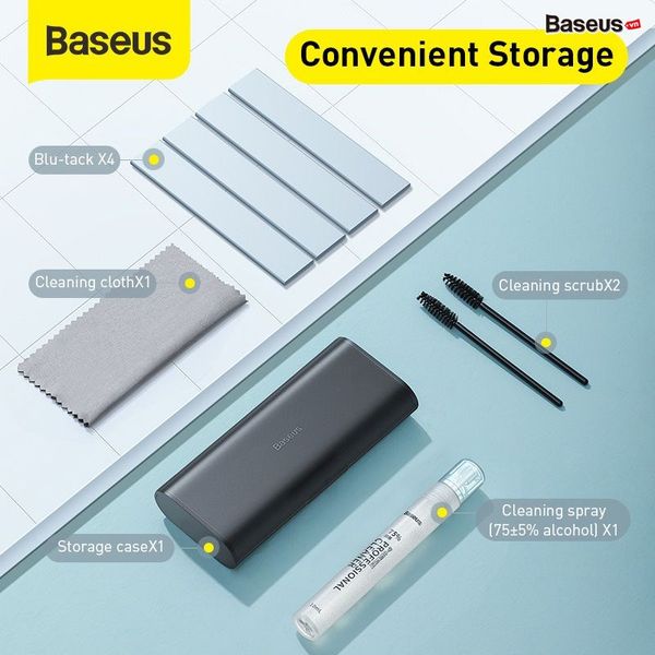 Bộ dụng cụ vệ sinh mini Baseus Portable Cleaning Set chuyên dụng cho Smartphone/Airpod/Screen/Keyboard