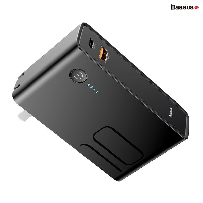 Bộ sạc nhanh tích hợp pin dự phòng Baseus Power Station 2in1 10000mAh PD3.0/QC3.0 (18W Type C and USB Double Quick Charge, Travel Charger & Powerbank)