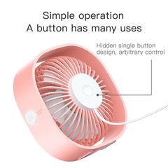 Quạt Mini để bàn Baseus Flickering Desktop Fan (3 cấp tốc độ, Nguồn USB)