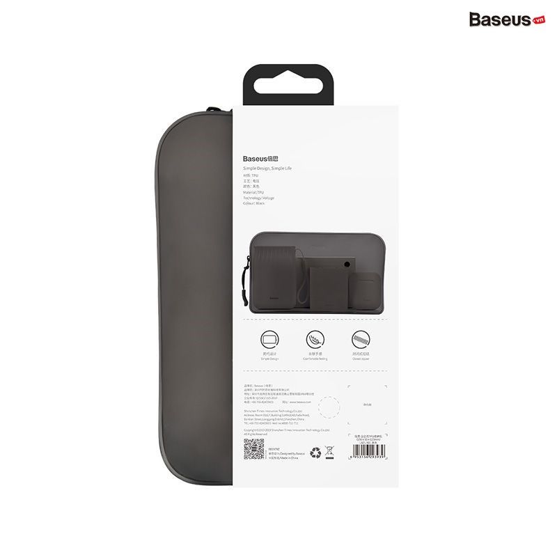 Túi đựng phụ kiện chống thấm đa năng Baseus LV558 Self-Supporting TPU Receipt Package (Clozed zipper, Waterproof