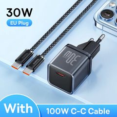 Combo Sạc Nhanh Baseus GaN5S Fast Charger 1C 30W Cho iPhone 15 Series (Nhỏ gọn, sạc nhanh PD/Quick Charge)