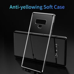 Ốp lưng Silicone dẽo trong suốt viền si Crome màu Baseus Shining Case cho Samsung Galaxy Note 9 (Soft TPU Silicone)