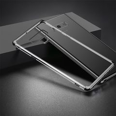 Ốp lưng Silicone dẽo trong suốt viền si Crome màu Baseus Shining Case cho Samsung Galaxy Note 9 (Soft TPU Silicone)