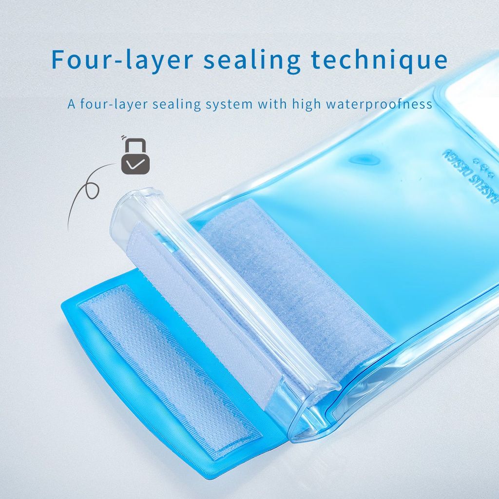 Túi hơi 4 lớp chống nước, chống chìm đa năng Baseus Safe Airbag Waterproof Case cho iPhone / Samsung (Waterproof Swimming Surfing Cover)