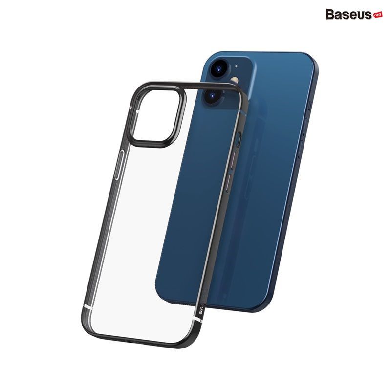 Ốp lưng Silicone dẻo trong suốt viền si màu Baseus Shining Case cho iPhone 12 Series (Soft TPU Silicone, Super Clear Case)