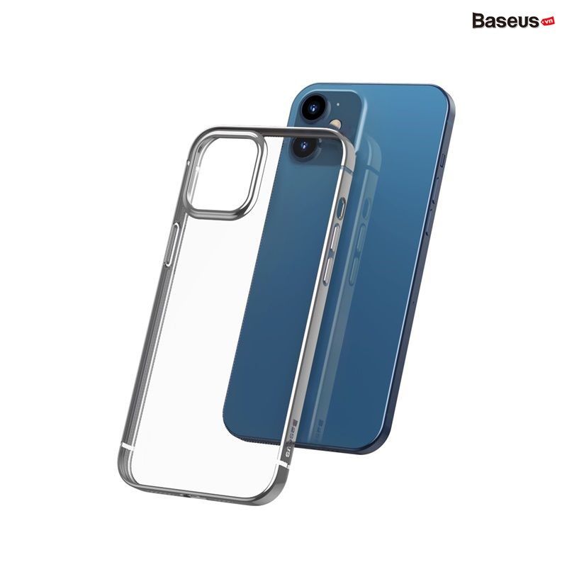 Ốp lưng Silicone dẻo trong suốt viền si màu Baseus Shining Case cho iPhone 12 Series (Soft TPU Silicone, Super Clear Case)