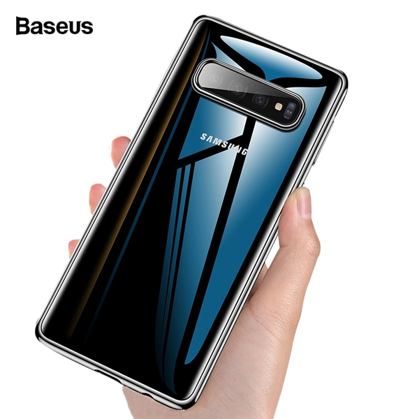 Ốp lưng Silicone trong suốt chống va đập Baseus Simple Case cho Samsung Galaxy S10/ S10 Plus ( Ultra Slim Transparent Soft TPU Silicone)