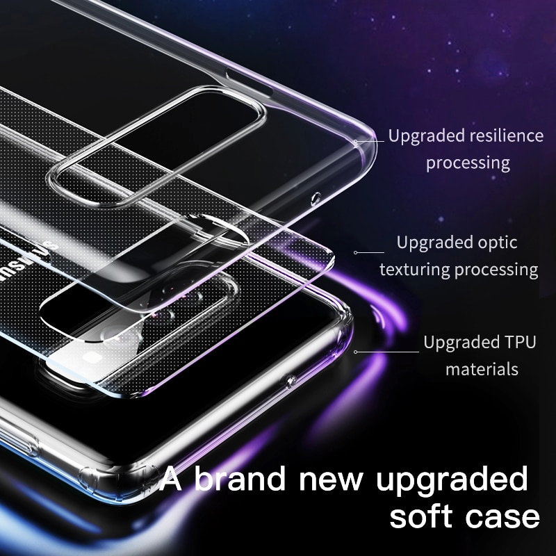 Ốp lưng Silicone trong suốt chống va đập Baseus Simple Case cho Samsung Galaxy S10/ S10 Plus ( Ultra Slim Transparent Soft TPU Silicone)