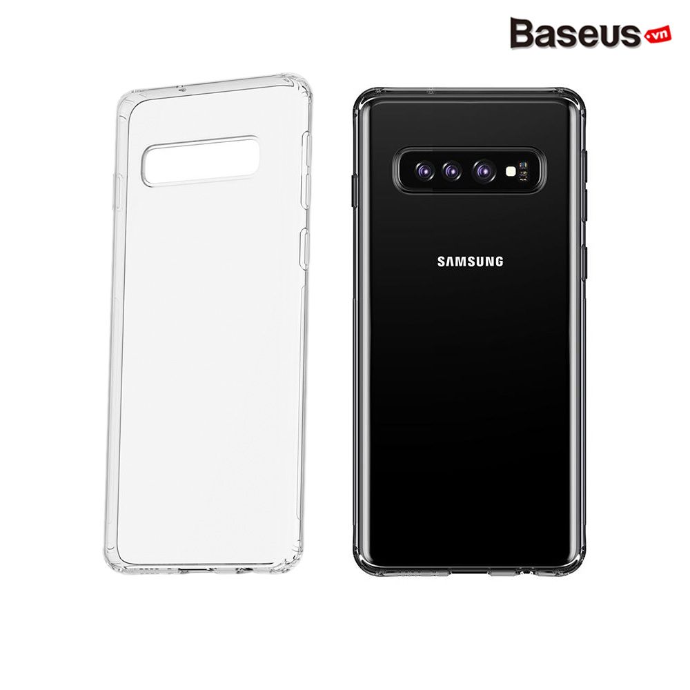 Ốp lưng Silicone trong suốt chống va đập Baseus Simple Case cho Samsung Galaxy S10/ S10 Plus ( Ultra Slim Transparent Soft TPU Silicone)