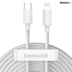 Bộ 02 cáp sạc nhanh Baseus Simple Wisdom (USB to Lightning/Type C/Micro USB, C to iPhone, ABS/TPE, Fast charge and Data Cable）