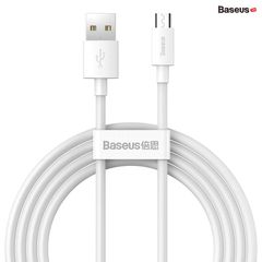 Bộ 02 cáp sạc nhanh Baseus Simple Wisdom (USB to Lightning/Type C/Micro USB, C to iPhone, ABS/TPE, Fast charge and Data Cable）