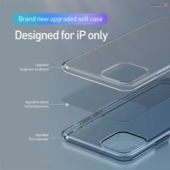 Ốp lưng Silicone trong suốt Baseus Simplicity Series dùng cho iPhone 11/ Pro/ Pro Max 2019 (Ultra Thin, Soft TPU Clear Case)