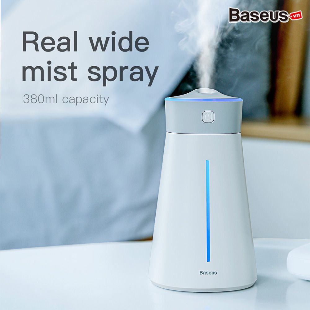 Máy phun sương, tạo ẩm, lọc không khí Baseus Slim Waist humidifier (380ml, USB 5V, Ultrasonic Air Diffuser/ Humidifier Atomizer)