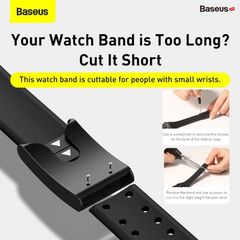 Dây đeo cao cấp Baseus Slip-Thru Watch Band dùng cho Apple Watch Series 3/4/5/6/SE (Khoá chống giật thông minh)