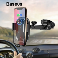 Đế giữ điện thoại trên xe hơi tích hợp sạc không dây Baseus Smart Vehicle Bracket Wireless Charger (Khóa tự động bằng cảm biến - Auto Smart Lock by Sensor)