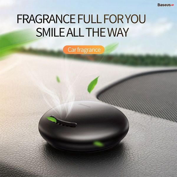 Bộ khuếch tán kèm nước hoa khô dùng cho xe hơi Baseus Smile Vehicle Mounted Aroma Diffuser  (Metal Aromatherapy, with 4PCS Solid Perfumes )