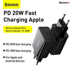 Củ sạc nhanh Type C Baseus Speed Mini Quick Charger 1C 20W (1 Port Type C, PD/QC/FCP Multi Quick Charge Protocal Support)