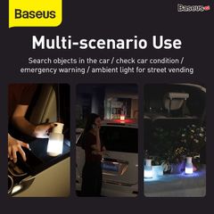 Đèn mini pin sạc tiện dụng Baseus starlit Night Car Emergency Light (500mAh Rechargeable, 4 Light Mode, Magnetic Holder)