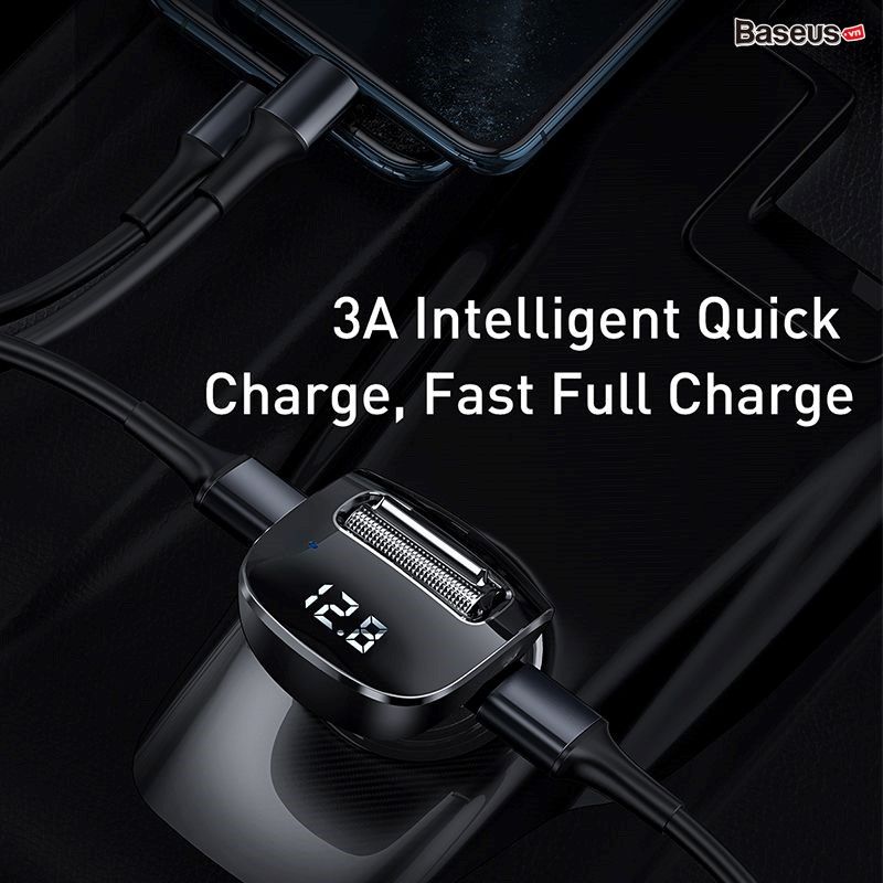 Tẩu sạc đa năng tích hợp phát nhạc từ USB dùng cho xe ô tô Baseus Streamer F40 AUX/FM Wireless MP3 Car Charger (3A, 2 Port, Bluetooth 5.0, Lossless Sound Effects, LED, AUX/FM Transmiter)