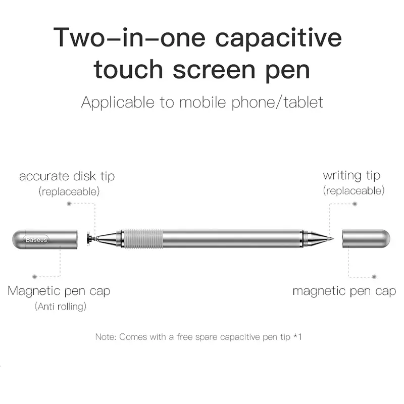 Bút cảm ứng điện dung 2 trong 1 Baseus Golden Cudgel Capacitive Stylus Pen cho Smartphone / Tablet/ iPad