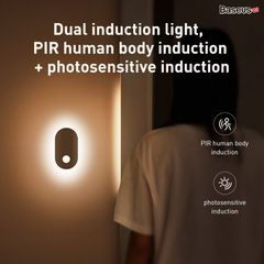 Đèn cảm ứng chuyển động thông minh Baseus Sunshine Series (Entrance Edition,Human body Induction/ PIR Intelligent Motion Sensor LED Nightlight)