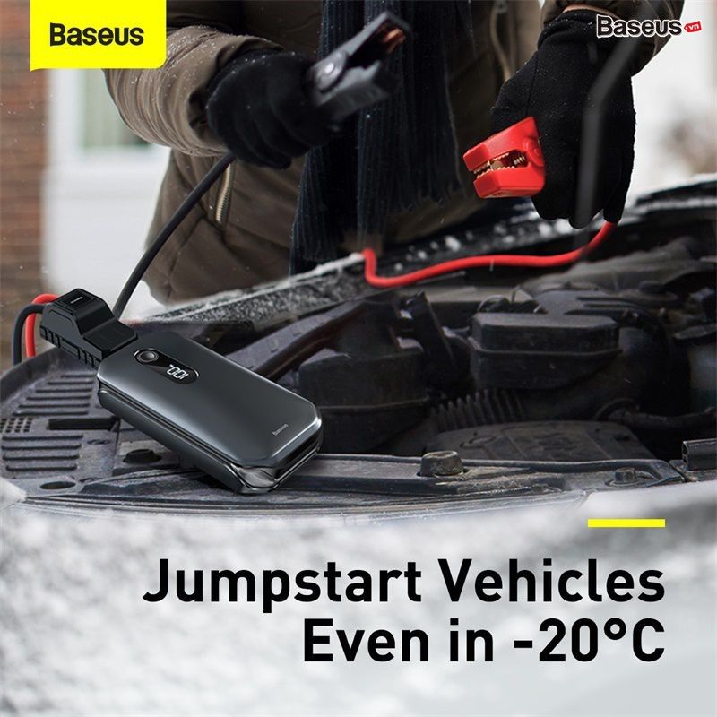 Bộ kích bình dùng cho xe hơi Baseus Super Energy Pro Car Jump Starter (5V/3A, 3in1, 12,000mAh Power Bank, Peak current 1000A)