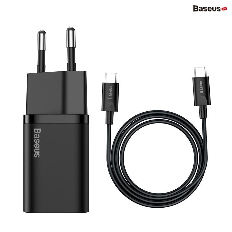 Bộ sạc nhanh Baseus Super Si 1C 25W Quick Charger Sets (PD/QC3.0 Quick charger, With Cable)