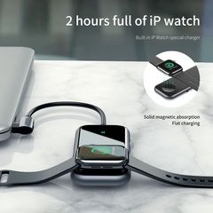 Hub chuyển đa năng tích hợp sạc Apple Watch Baseus Superlative Multifunctional 6 in 1 (Type-C to USB3.0 *2 + HDMI + Audio + PD + iWatch wireless charger)