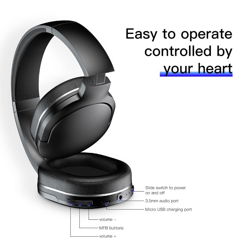 Tai nghe chụp tai không dây cao cấp Baseus Encok D02 Stereo (Bluetooth Wireless Hifi Surround Headphone)