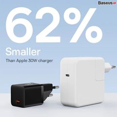 Combo Sạc Nhanh Baseus GaN5S Fast Charger 1C 30W Cho iPhone 15 Series (Nhỏ gọn, sạc nhanh PD/Quick Charge)