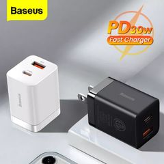 Sạc Nhanh Nhỏ Gọn Baseus Super Si Pro Quick Charger C+U 30W