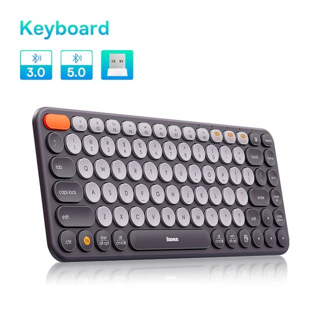 Bàn Phím Không Dây Baseus Creator Wireless Tri-Mode Keyboard cho Laptop/Macbook/iPad (2.4GHz/Bluetooth, Kết nối 3 thiết bị, Thiết Kế Tiện Dụng Với Độ Bền Cao)