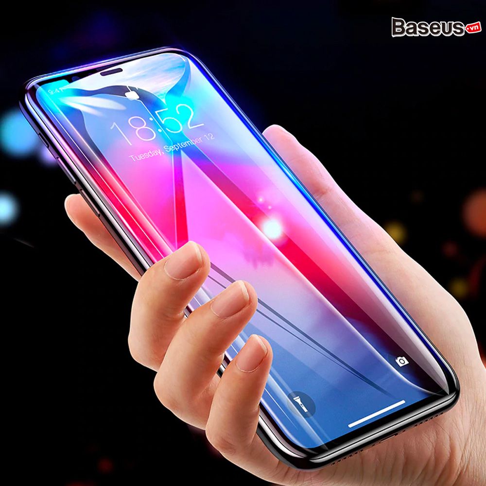 Kính cường lực 5 lớp siêu bền Baseus Rigid-edge 4D cho iPhone XR/ XS/ XS Max (0,3mm, Curved-screen Full Coverage tempered glass )