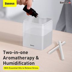 Máy phun sương tạo ẩm để bàn Baseus Time Magic Box Humidifier (550ml, 8 hours, Aromatherapy & Humidification)