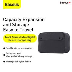 Túi phụ kiện vải dù chống thấm nước Baseus Track Series Extra (Waterproof/Dirt-resistant, Double Case, Digital Device Storage Bag)