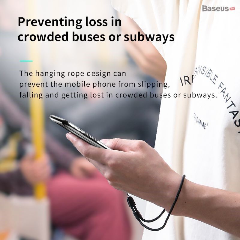 Ốp lưng trong suốt có dây đeo tay Baseus Transparent Key Phone Case dùng cho iPhone X/ XS/ XR/ XS Max ( TPU Soft Silicone, Dirt-resistant, Prevent Dropping Case)