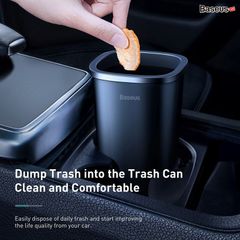 Bình đựng rác mini Baseus Dust-free Vehicle Mounted Trash Can đùng trên ô tô hoặc bàn làm việc (Waste Rubbish Basket/Dustbin With 3 roll/90)