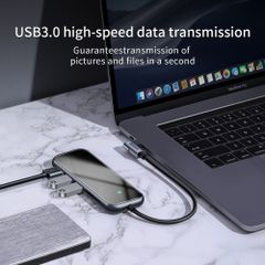 Hub chuyển đa năng Baseus Superlative Multifunctional 6 in 1 (Type-C to 3xUSB3.0+HDMI+SD/TF Card Reader+PD)