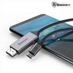 Cáp chuyển USB Type C sang HDMI Baseus hỗ trợ xuất Video 4K - 60Hz từ Smartphone ra TV (1.8 mét)