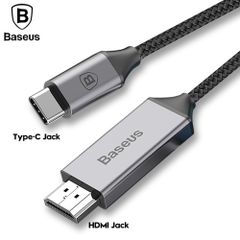 Cáp chuyển USB Type C sang HDMI Baseus hỗ trợ xuất Video 4K - 60Hz từ Smartphone ra TV (1.8 mét)