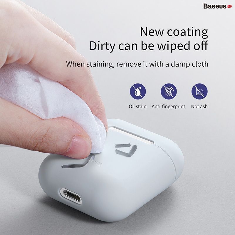 Bao Silicone siêu mỏng Baseus Ultrathin Series Silica Gel Protector cho Apple AirPods 1/2