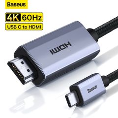 Cáp Chuyển USB Type C Sang HDMI Siêu Nét Baseus High Definition Series Graphene Cho Smartphone/Tablet/Macbook/Laptop (Type-C to HDMI 4K/60Hz Adapter Cable)