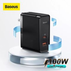 Củ Sạc Nhanh Baseus GaN5 Pro 100W Fast Charger (Kèm Cáp C to C, 2 Port USB + Type C, PD/QC 4.0/3.0/AFC/FCP/PPS Quick Charge)